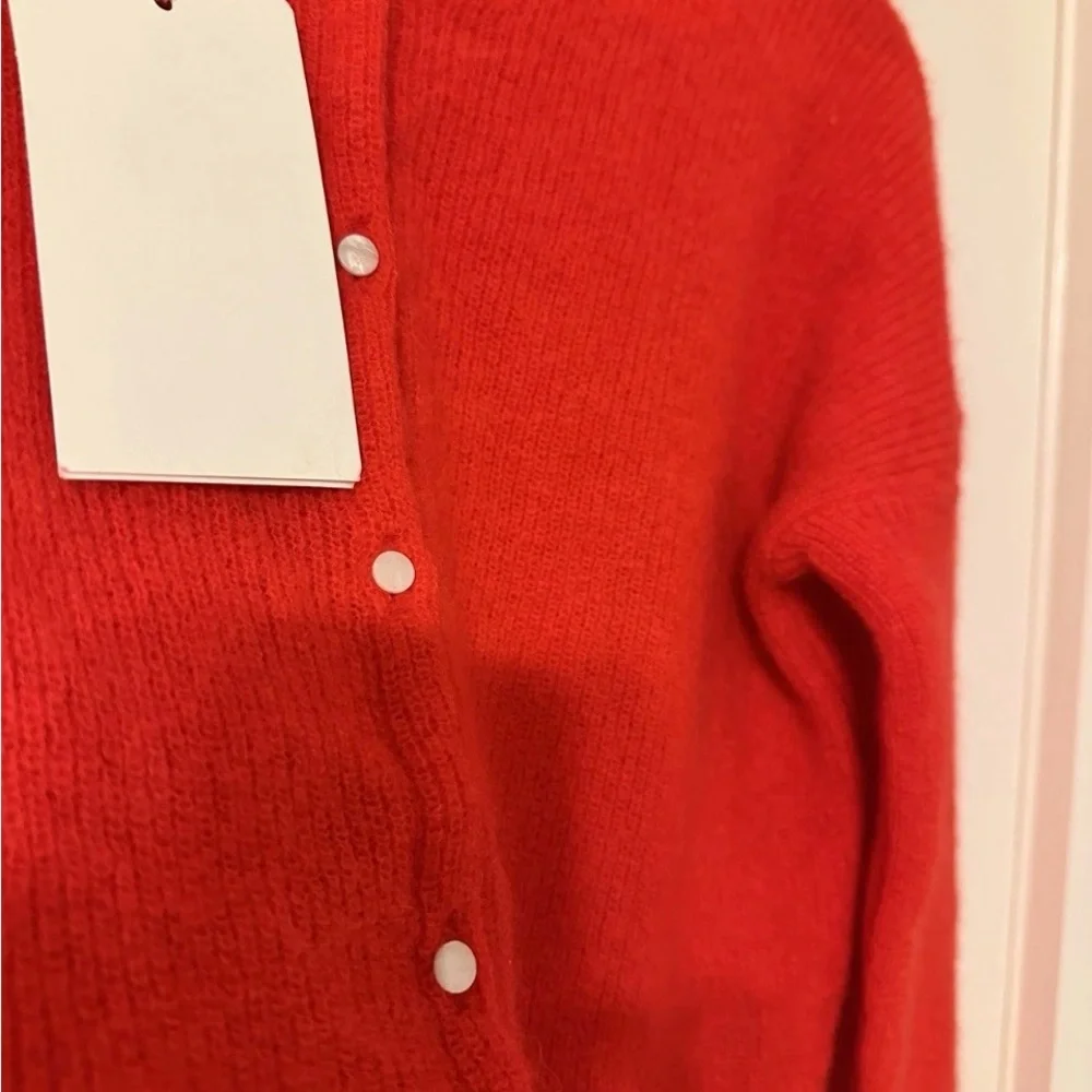 NWT Sezane Gaspard Cardigan Sweater in Red Size XS - Picture 7 of 13